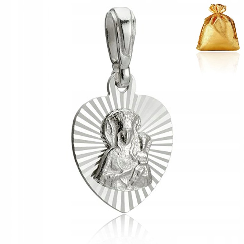 SREBRNY MEDALIK WISIOREK ZAWIESZKA MATKA BOSKA CZĘSTOCHOWSKA SREBRO PR. 925
