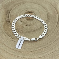 ELEGANCKA GRUBA BRANSOLETKA MĘSKA PANCERKA 20 CM PREZENT DLA NIEGO + GRATIS