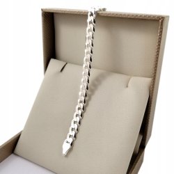 ELEGANCKA GRUBA BRANSOLETKA MĘSKA PANCERKA 20 CM PREZENT DLA NIEGO + GRATIS