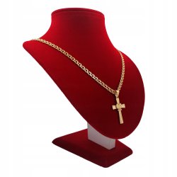 MĘSKI ZŁOTY ŁAŃCUSZEK+KRZYŻYK ORZEŁ GRAWER GRATIS / BIZUTERIA PATRIOTYCZNA