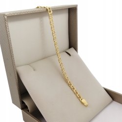 ELEGANCKA MĘSKA BRANSOLETKA ZŁOTA GARIBALDI 20 CM 925/585 PREZENT DLA NIEGO