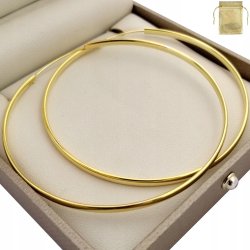 ELEGANCKIE ZŁOTE DUŻE KOLCZYKI KOŁA 7 CM SZEROKIE SREBRO 925 + ZŁOTO 585