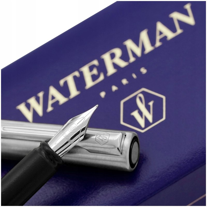 SREBRNE PIÓRO WIECZNE WATERMAN STAL + PUDEŁKO Z GRAWEREM NA PREZNT + GRATIS