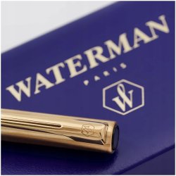 LUKSUSOWY ZŁOTY DŁUGOPIS WATERMAN 24K+PUDEŁKO Z GRAWEREM+CERTYFIKAT PREZENT