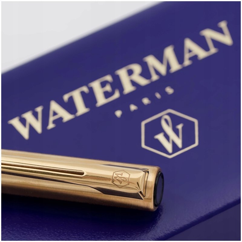 LUKSUSOWY ZŁOTY DŁUGOPIS WATERMAN 24K+PUDEŁKO Z GRAWEREM+CERTYFIKAT PREZENT