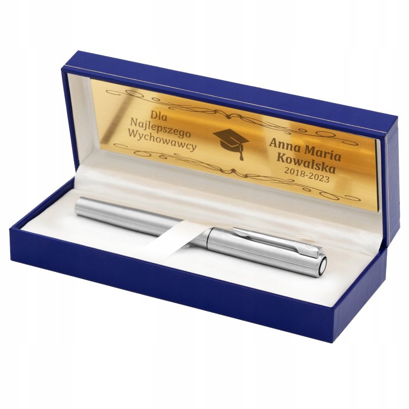 SREBRNE PIÓRO WIECZNE WATERMAN STAL + PUDEŁKO Z GRAWEREM NA PREZNT + GRATIS