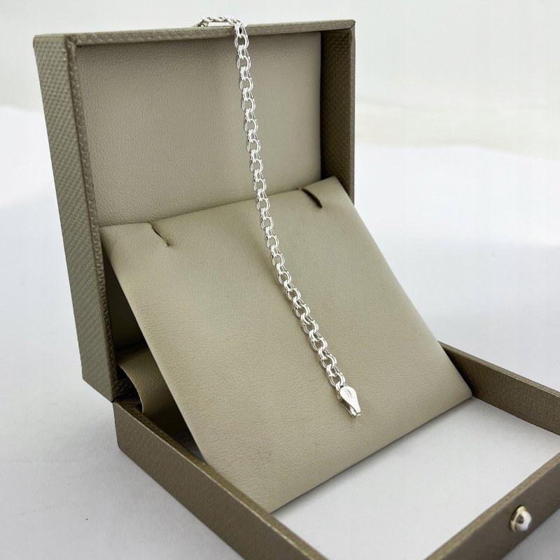 BRANSOLETKA DAMSKA SREBRNA GARIBALDI 20cm/4,5mm PRÓBA 925 PREZENT + GRATISY