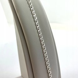 BRANSOLETKA DAMSKA SREBRNA GARIBALDI 20cm/4,5mm PRÓBA 925 PREZENT + GRATISY