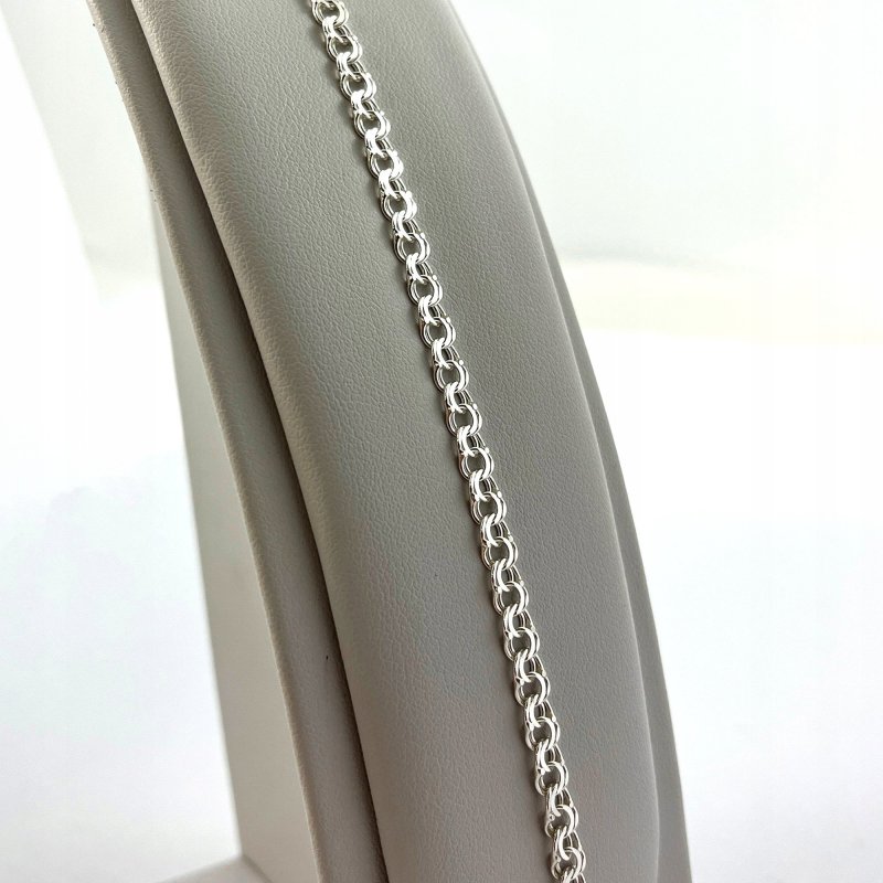 BRANSOLETKA DAMSKA SREBRNA GARIBALDI 20cm/4,5mm PRÓBA 925 PREZENT + GRATISY