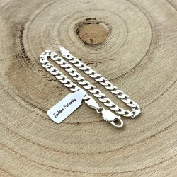 BRANSOLETKA DAMSKA SREBRNA PANCERKA 19cm/5mm 925 PREZENT DLA NIEJ + GRATISY