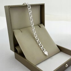 GRUBA MĘSKA BRANSOLETKA GARIBALDI 22cm/7,5mm SREBRO PR. 925 SZEROKA PREZENT
