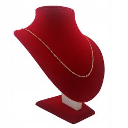 DAMSKI POZŁACANY ŁAŃCUSZEK ZE STALI CHIRURGICZNEJ FIGARO 2 MM 60 CM DŁUGI