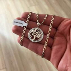 PIĘKNY ZŁOTY ŁAŃCUSZEK SINGAPUR + ZAWIESZKA KOLCZYKI STAL CHIRURGICZNA 18K