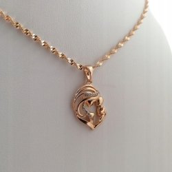 BIŻUTERIA ZE STALI CHIRURGICZNEJ ZŁOTY NASZYJNIK ZAWIESZKA KOLCZYKI KOŁA