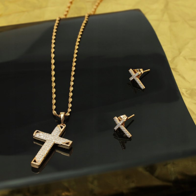 BIŻUTERIA ZE STALI CHIRURGICZNEJ ŁAŃCUSZEK NASZYJNIK WISIOREK+DEDYKACJA 18K