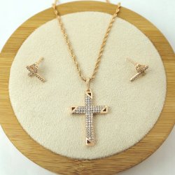 BIŻUTERIA ZE STALI CHIRURGICZNEJ ŁAŃCUSZEK NASZYJNIK WISIOREK+DEDYKACJA 18K