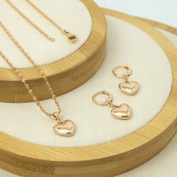PREZENT DLA DZIEWCZYNY ŻONY MAMY KOBIETY ZŁOTY KOMPLET BIŻUTERII 18K 45 CM