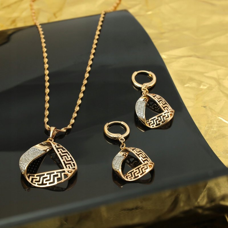 DŁUGI ŁAŃCUSZEK ZE STALI CHIRURGICZNEJ + ZAWIESZKA + KOLCZYKI 18K DEDYKACJA