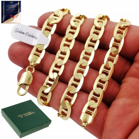 ZŁOTY ŁAŃCUSZEK MĘSKI GUCCI 925/585 PREZENT NA URODZINY ŚWIĘTA DLA CHŁOPAKA