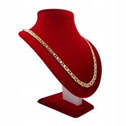 ŁAŃCUSZEK ZŁOTY MĘSKI SPLOT GUCCI 50cm/7,5mm SZEROKI GRUBY PR. 925 + GRAWER