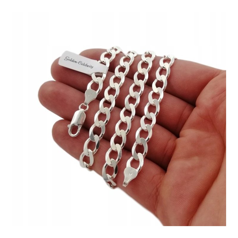 ELEGANCKI DŁUGI ŁAŃCUSZEK MĘSKI SPLOT PANCERKA 65 CM 6,9 MM GRUBY / SZEROKI