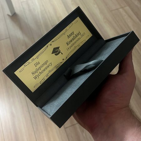PUDEŁKO PREZENTOWE PARKER PREMIUM SOLIDNE ORYGINALNE + TABLICZKA Z GRAWEREM