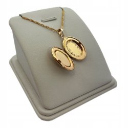 ZŁOTY NASZYJNIK ZE STALI CHIRURGICZNEJ 60 CM DŁUGI+SEKRETNIK NA ZDJĘCIE 18K