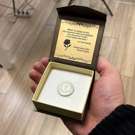 PUDEŁECZKO JUBILERSKIE Z DEDYKACJĄ / TABLICZKĄ / GRAWEREM NA PREZENT
