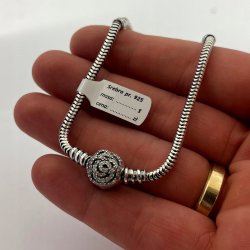 SREBRNA BRANSOLETKA DO CHARMS ZAWIESZKA MODUŁOWA SREBRO RODOWANE prezent925