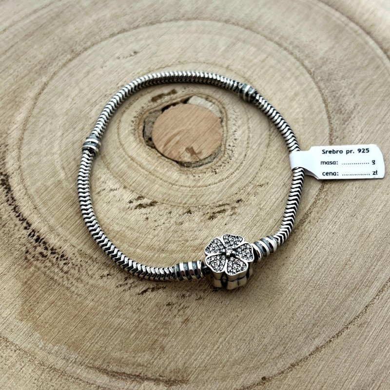 BRANSOLETKA DAMSKA CHARMS ZAWIESZKA MODULOWA KONICZYNA 21 CM 925 NA PREZENT
