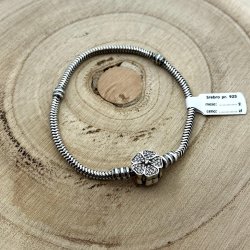 BRANSOLETKA DAMSKA CHARMS ZAWIESZKA MODULOWA KONICZYNA 18 CM 925 NA PREZENT