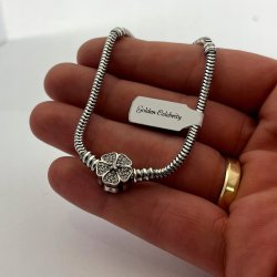 BRANSOLETKA DAMSKA CHARMS ZAWIESZKA MODULOWA KONICZYNA 18 CM 925 NA PREZENT