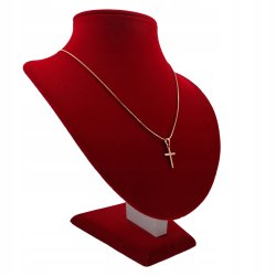 ŁAŃCUSZEK ZŁOTY ZMIJKA Z KRZYŻYKIEM 18K + GRATISY NA PREZENT DLA CIOCI