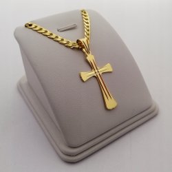 MĘSKI ZŁOTY NASZYJNIK Z ZAWIESZKĄ 925/585 GRAWER NA PREZENT DLA DZIADKA