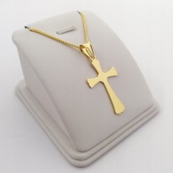 DAMSKI ZŁOTY NASZYJNIK Z ZAWIESZKĄ 925/585 GRAWER
