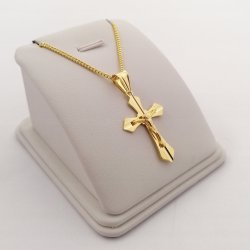 DAMSKI ZŁOTY NASZYJNIK Z ZAWIESZKĄ 925/585 GRAWER