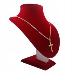 ELEGANCKI MĘSKI NASZYJNIK Z KRŻYKIEM PR. 925/585 NA PREZENT DLA TEŚCIA
