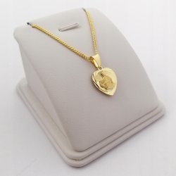 ZŁOTY ŁAŃCUSZEK ZAWIESZKA MEDALIK PRÓBA 925 + 585
