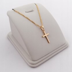ZŁOTY ŁAŃCUSZEK ZAWIESZKA MEDALIK 18K PREZENT 60CM