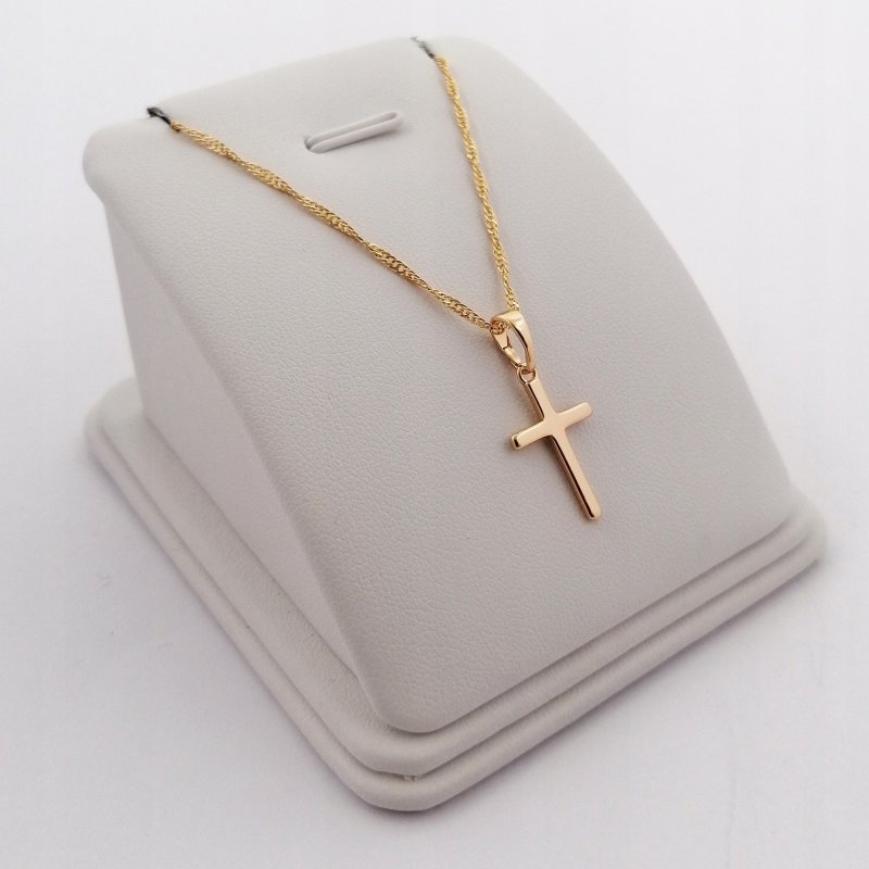 ZŁOTY ŁAŃCUSZEK ZAWIESZKA MEDALIK 18K PREZENT 60CM