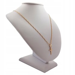 ZŁOTY ŁAŃCUSZEK ZAWIESZKA MEDALIK 18K PREZENT 60CM