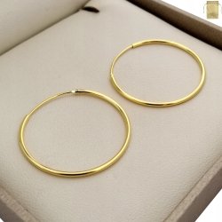 ZŁOTE KOLCZYKI KOŁA KÓŁKA 3CM SREBRO PRÓBA 925 ZŁOTO 585 POZŁACANE PREZENT