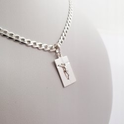 NASZYJNIK SREBRNY PANCERKA + MEDALIK 925 BIŻUTERIA DLA MĘŻA TATY DZIADKA