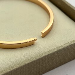 BRANSOLETKA DAMSKA KLASYCZNA SZTYWNA GŁADKA ZE STALI CHIRURGICZNEJ + GRATIS