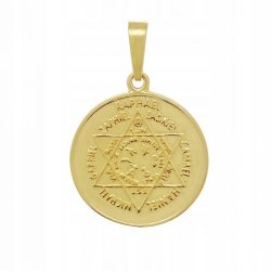 ZŁOCONY MEDALIK ZAWIESZKA PIECZĘĆ AMULET SIEDMIU ARCHANIOŁÓW SREBRO 925/585