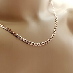 ZŁOTY MĘSKI ŁAŃCUSZEK PANCERKA 50cm/5mm 18k+GRAWER