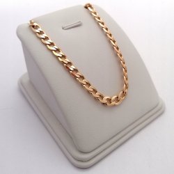 ZŁOTY MĘSKI ŁAŃCUSZEK PANCERKA 50cm/5mm 18k+GRAWER