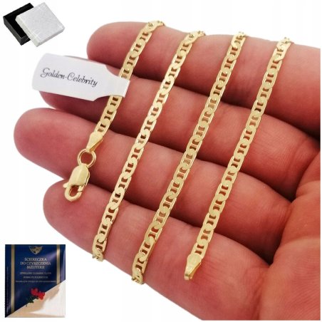ZŁOTY ŁAŃCUSZEK GUCCI 925 PREZENT NA 18 20 30 40 50 60 URODZINY DLA KOBIETY