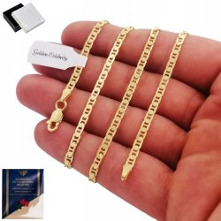 ZŁOTY ŁAŃCUSZEK GUCCI 925 PREZENT NA 18 20 30 40 50 60 URODZINY DLA KOBIETY