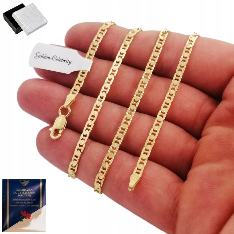 ZŁOTY ŁAŃCUSZEK GUCCI 925 PREZENT NA 18 20 30 40 50 60 URODZINY DLA KOBIETY